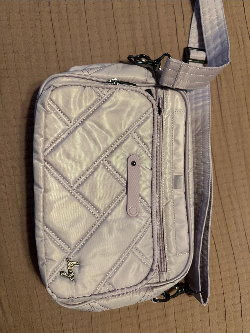lug Quilted Crossbody Bag in Light Lavender